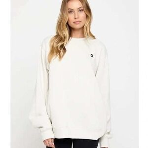 Spiritual Gangster SG Monogram Classic Crewneck Sweatshirt Stone Size Large NWT